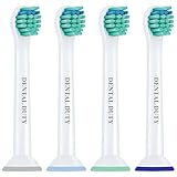 Replacement Toothbrush Heads for Philips Sonicare -4 Pack- Compact. Fits ProResults, Essence+, Plaque Control, Gum Health, DiamondClean, FlexCare, HealthyWhite and EasyClean.