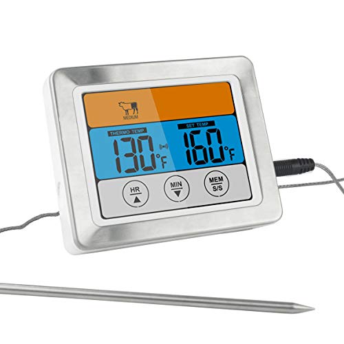 Kohi Digital Meat Thermometer Food Thermometer Oven Safe Timmer With 3.2