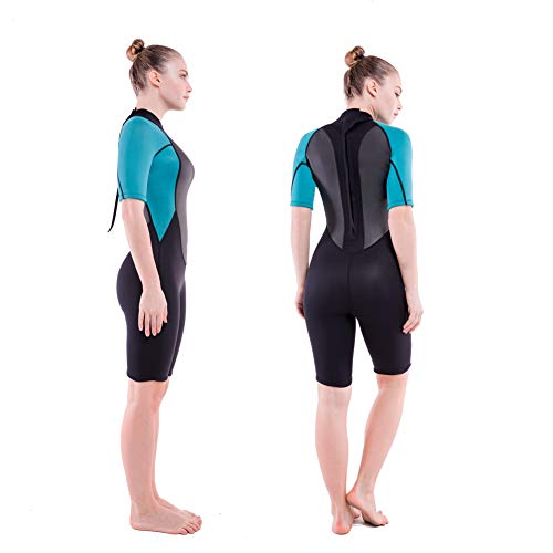 image for Realon 3mm Shorty Wetsuit Women CR Neoprene Surfing Scuba Diving Snork