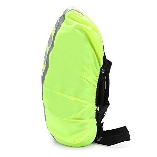 AYKRM Reflective High Hi Viz Rucksack Backpack Cover Cycling Running Waterproof Bag (Yellow, 20-40L)