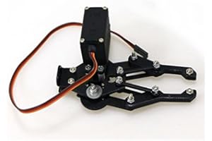 DOHOME Premium Metal Robot Chassis Mechanical Claw/Clamp Arm/Gripper/with High Torque Servo, Robotics Part/Accessory Model for Arduino/Raspberry pi/Microbit to Clip/Carry, DIY STEAM Education