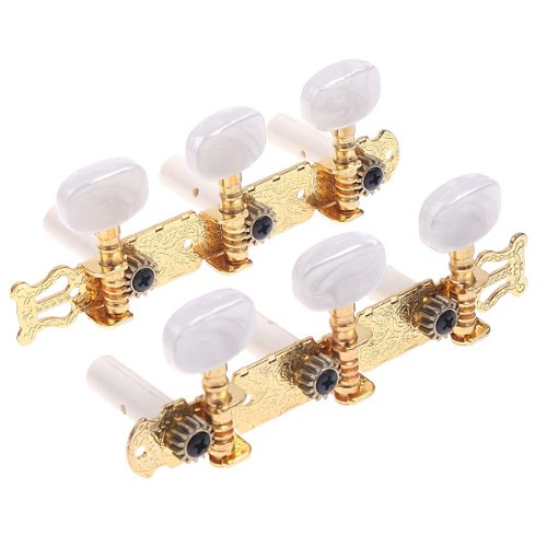 Andoer 2 Gilding Classical Guitar Tuning Pegs Keys Tuners Machine Heads Tuner