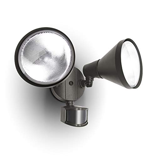 Photo 1 of LUTEC 6211BZ-PIR23A 300 Watt Halogen Motion Activated Integrated Dual-Head Floodlight Outdoor