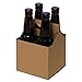 EUOTEO 4 Pack Beer Bottle Carrier Kraft (Pack of 10)