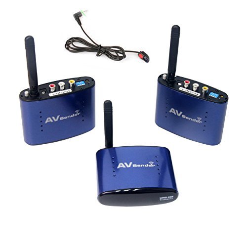 Signstek Pat-530 5.8GHz Wireless AV Sender Transmitter 2 Receivers IR Remote Audio VideoBlue