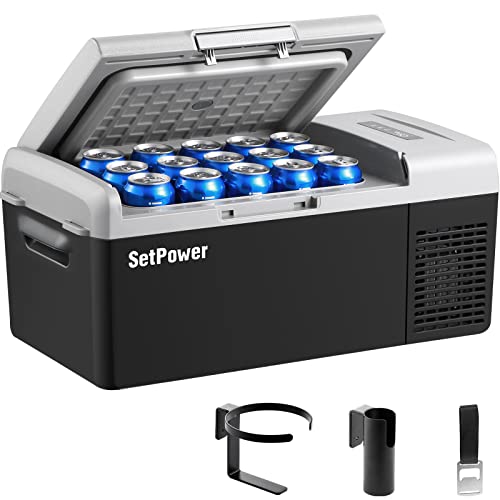 Setpower FC15 12 Volt Refrigerator, Portable Freezer, QT（15L