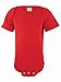 RABBIT SKINS Baby Soft Fine Jersey Short Sleeve Bodysuit (4424) Red, 6M