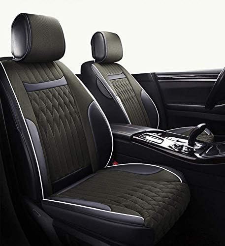 YRRC Universal (Front& Back) Linen Car Seat Covers for Mini All Models Cooper Countryman Cooper Paceman Car Styling Car Accessories,Green