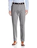 Dockers Men's No Wrinkle Dress Pant Classic Fit Flat Front, Burma Grey, 34x29