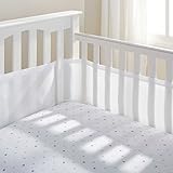 BreathableBaby Breathable Mesh Crib Liner 2014 (White Mist)