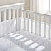 BreathableBaby Breathable Mesh Crib Liner 2014 (White Mist)