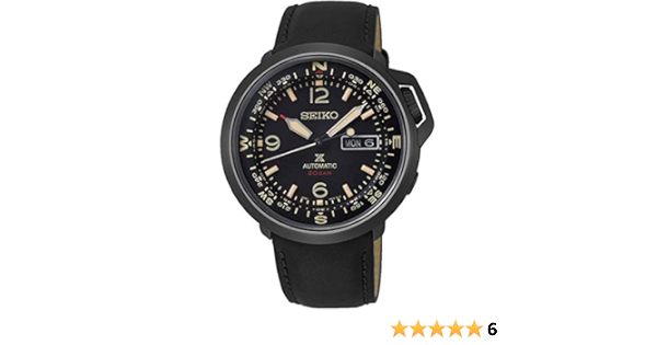 SEIKO Prospex Automatic 20 Bar Land Series Compass Black IP Leather Sports  Watch SRPD35K1 : Amazon.com.au: Clothing, Shoes \u0026 Accessories