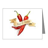 X-Large Greeting Card Hot & Spicy Chili Peppers