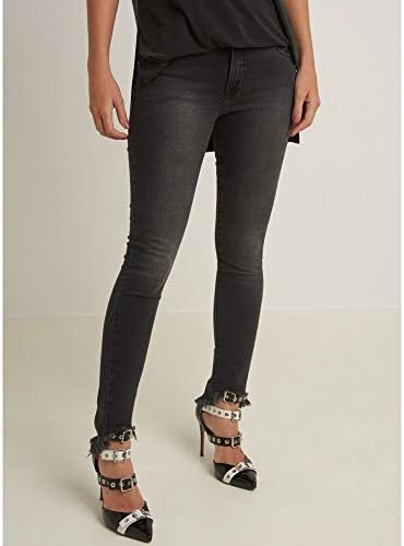calça jeans cinza escuro feminina