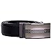 Vbiger Men's Leather Belt Sliding Buckle 35mm Ratchet Belt Black (42