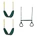 Swing-N-Slide WS 5103 Two Extreme Duty Green Swing Seats with a Heavy Duty Ring/Trapeze Combo Swing Swing Set Refresher Bundle, Green