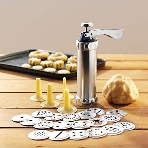 Dessert Decorators - 20pcs Baking Cake Biscuits Mold Cookie Press Making Gun Cookies Lcing Mould Kit - Decorators Dessert Dessert Decorators Shape Maker Biscuit Mold Metal Cake Tool Cooky Cream