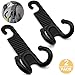 CARSYS Car Back Seat Headrest Hanger Holder Hooks for Bag Purse Pocketbooks Handbags Schoolbags Bottles Grocery Cloth Drop Stop Vehicle Space Organizer (Black - Set of 2)
