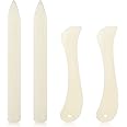 Giantree 4 Pcs Bone Folder Paper Creaser Set, Folding Scoring Burnishing Crafting Scoring Tool, Folding Bookbinding Tool for DIY Scrapbooking Bookbinding Paper Cards Crafts Leather Burnishing
