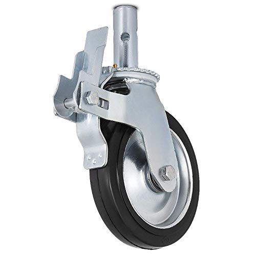 image for BestEquip 4 Pack 8x2Inch Scaffolding Casters with Foot Brake Scaffoldi