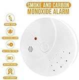 Combination Smoke and Carbon Monoxide Detector Battery Operated, Travel Portable Photoelectric Fire&Co Alarm for Home, Kitchen