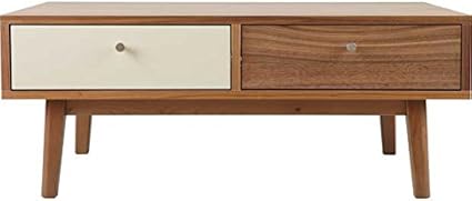 Hygena Merrick Coffee Table Solid Wood With Walnut Effect Amazon Co Uk Kitchen Home
