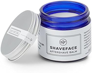 ShaveFace Natural Aftershave Balm for Men w/ Shea Butter, Light Orange &amp; Pine, 2 oz