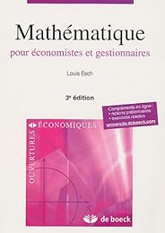 Mathématique pour économistes et gestionnaires