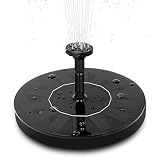 Jaer Solar Fountain, Solar Powered Bird Bath Pump 1.4W Floating Solar Panel Fountain Water Pumps Kit Outdoor Birdbath Water Fountain Pump for Pond, Pool, Patio and Garden Decoration