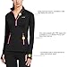 Baleaf Women's Thermal Fleece Half Zip Running Top Black Size XS