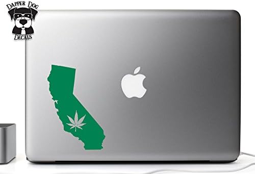 Green Leaf California Legal Marijuana 4/20 Four Twenty Proud I Heart My State 5" Art Vinyl Decal Sticker for Car Suv Laptop Notebook Auto Great Gift Mac PC Computer