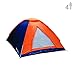 NTK Panda 4 Person Tent for Camping | 6.7 x6.7 ft Ventilated 2 Season Small Navy Blue Tent | Lightweight Instant Tent for 4 Person | Dome Design Camping Tent with Rainfly