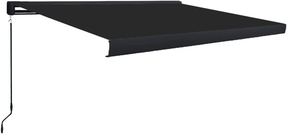 vidaXL Kassettenmarkise Manuell Gelenkarmmarkise Markise Vollkassettenmarkise Sonnenschutz Garten Terrasse Balkon 350x250cm Anthrazit