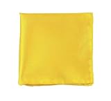100% Woven Silk Yellow Gold Solid Twill Pocket Square