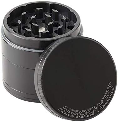 Amazon Com Higher Standards X Aerospaced 4 Piece Metal Herb Grinder With A Pollen Catcher 2 50mm Gold Kitchen Dining