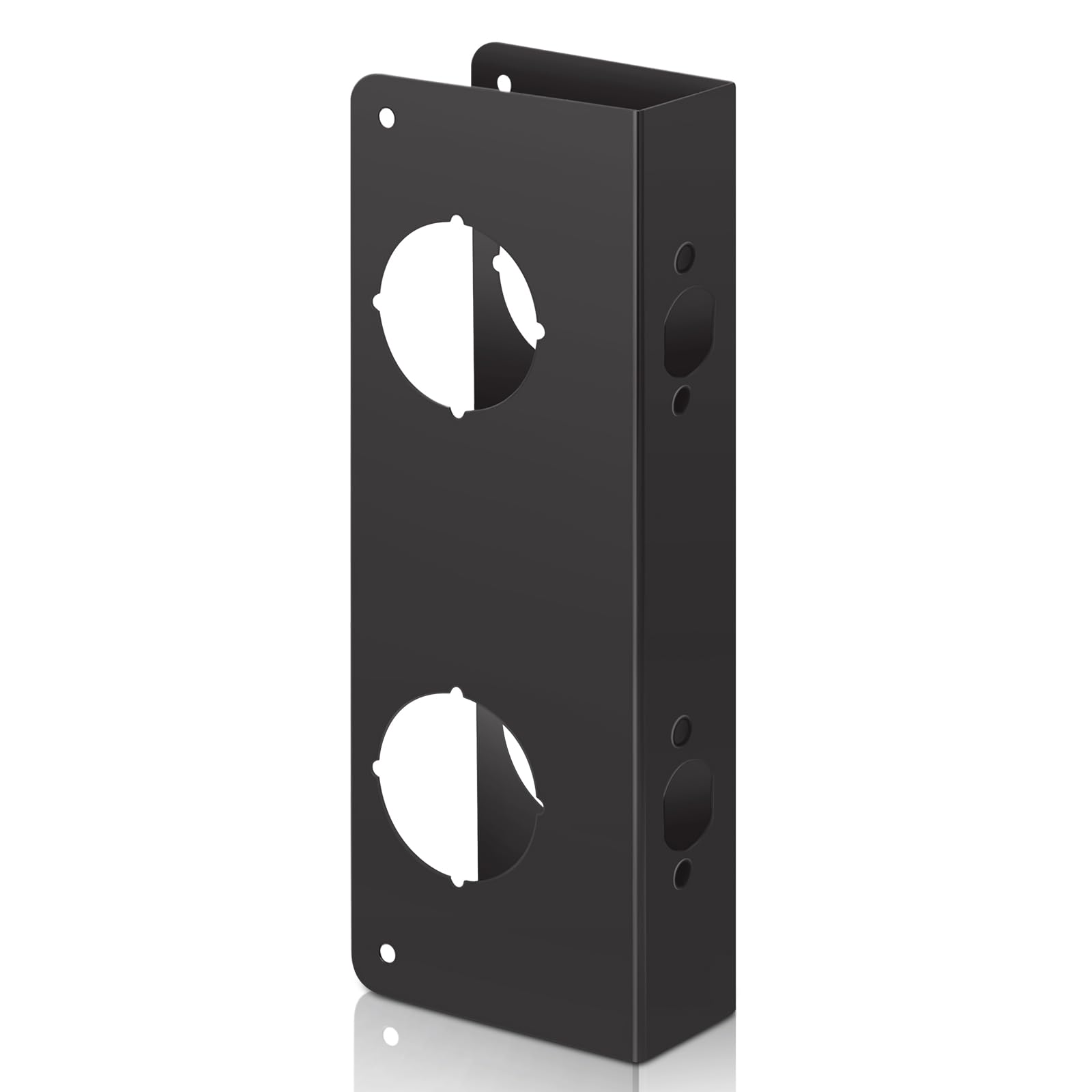 Photo 1 of Ferraycle 1 Piece Stainless Steel Lock and Door Reinforcer Plate Lock Reinforce and Repair Bronze Finish Door Jamb Reinforcement 5-1/2 Inch, 2-3/8' x 1-3/4 Inches for Front Entry Bedroom Home