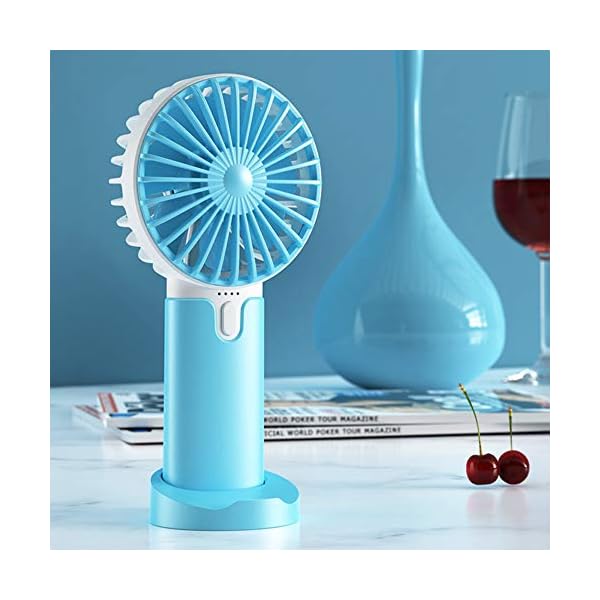 Lidasen-Mini-Handheld-Portable-Fan-USB-Fan-Rechargeable-Battery-2400-mAh-Desk-Table-Fan-Cooling-Electric-Fan-3-Speeds-for-Home-Travel-Office-Sport-Outdoor-School-Blue Lidasen Mini Handheld Portable Fan, USB Fan Rechargeable Battery 2400 mAh, Desk Table Fan Cooling Electric Fan 3 Speeds…