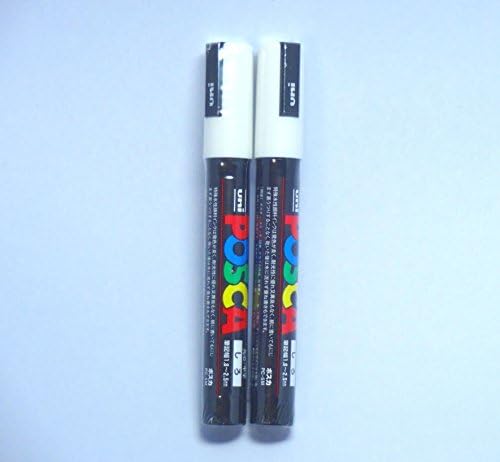 5 Pens Set!! White uni Posca Poster color marker Medium Size PC-5M