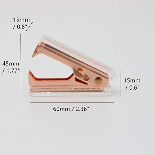 Clear Acrylic Rose Gold Staple Remover Dress Up Home | Office | School Desk Accessories (1)
