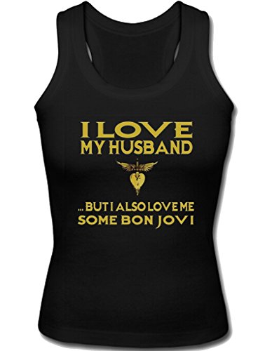 Bear and rabbit Womens Custom Bon Jovi sexy tank top tshirt (run small) Black XL