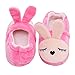 Beeliss Toddler Girls Slippers Cartoon Plush Warm Shoes (5-6 M US Toddler, Pink)