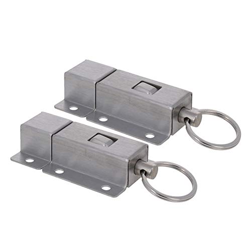 Auniwaig RingPull Door Barrel Bolt Latch Stainless Steel Surface