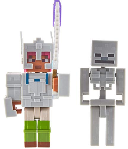 Mattel Minecraft Dungeons 3 25 In Figures 2 Pk Battle Figures Adriene And Skeleton With Battle Accessories Age 6 And Older Pricepulse