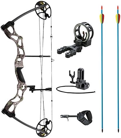 XGear Outdoors Compound Bow 50-70lbs 25"-31" with Max Speed 310fps, Right Handed