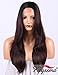K'ryssma Burgundy Wig with Dark Root Synthetic Wigs for Women Long Straight Natural Looking Dark Red Wig with Side Part