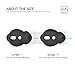 AhaStyle 3 Pairs AirPods Ear Tips Silicone Earbuds Cover [Not Fit in The Charging Case] Compatible with Apple AirPods (3 Pairs Large, Black)