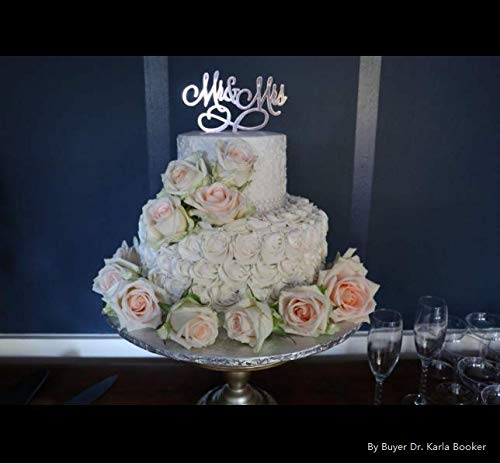 Rose Gold Mr & Mrs Cake Topper Wedding Anniversary Engagement Bridal Shower Cake Decoration