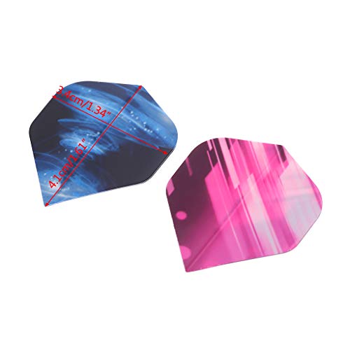CONtenct 21 Pcs Durable Standard Slim PET Dart Flights Leaves Stable Colorful Darts Game Accessories Equipment Supplies with Family - Thumbnail 2