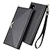 FLYEE Case Compatible with iPhone 11 (6.1 inch,2019 Release),Wallet Case for Women and Girls with Card Holder,Leather Case Flip Magnetic Protective Kickstand with Cards Slot and Wrist Strap-Black