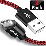 CLEEFUN USB Type C Charger Cable [2-Pack, 6ft] Fast Charging USB C Cord for Samsung Galaxy S10e S10 S9 S8 Plus S10+ S9+ S8+ Note 9 Note 8, LG G7 G6 G5 V40 V35 V30 V20, Google Pixel 2 XL, Nylon Braided